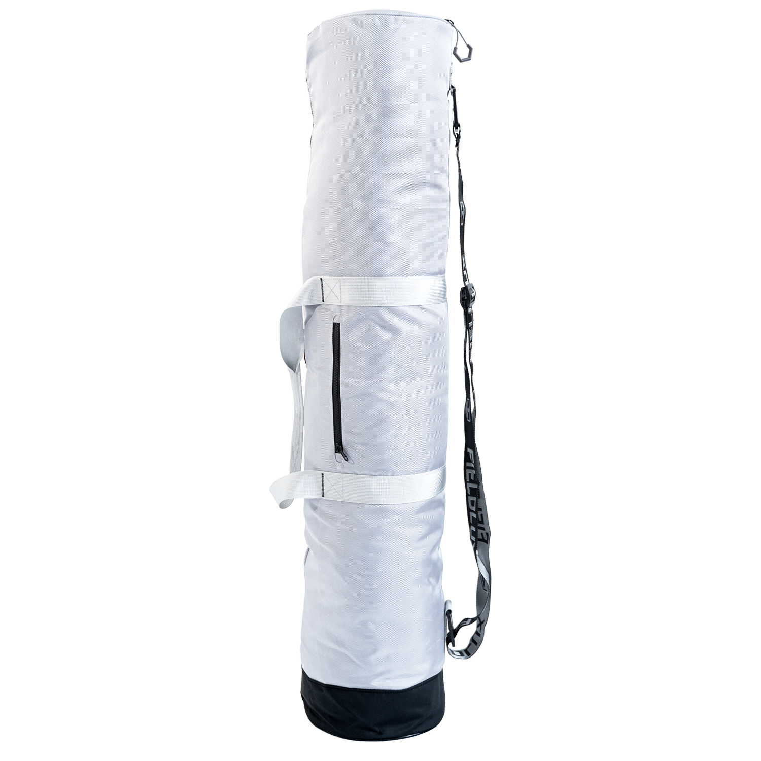 The FieldLux Chair Bag, grey ballistic nylon carry bag with wraparound handle and wide shoulder strap.