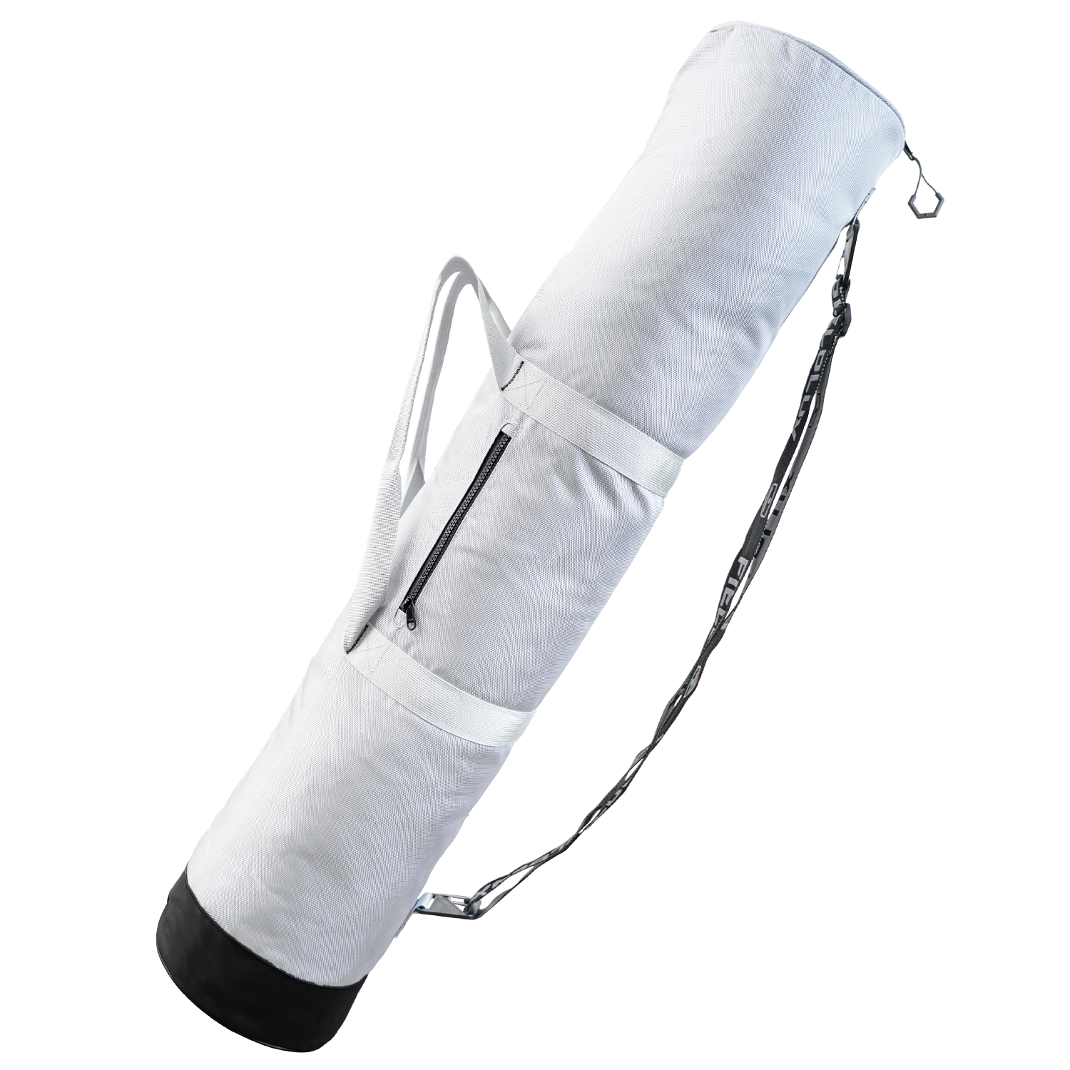 The FieldLux Chair Bag, grey ballistic nylon carry bag with wraparound handle and wide shoulder strap.
