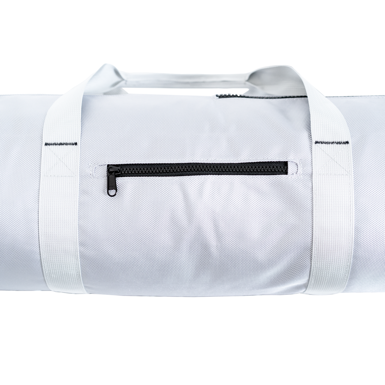 The FieldLux Chair Bag, grey ballistic nylon carry bag with wraparound handle and wide shoulder strap.